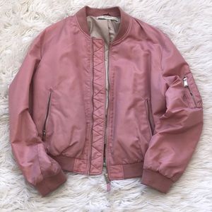 Pink bomber jacket